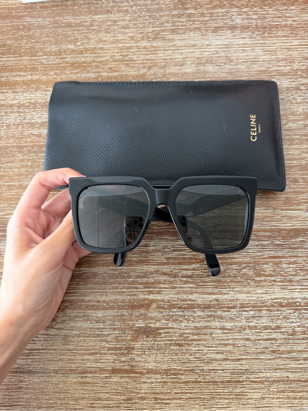 RARE Celine Black Square Oversizee Sunglasses